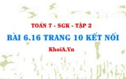 Bài 6.16 trang 10 Toán 7 Kết nối tri thức Tập 2
